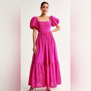 Abercrombie Emerson Drama Bow-Back Maxi Dress - NWT